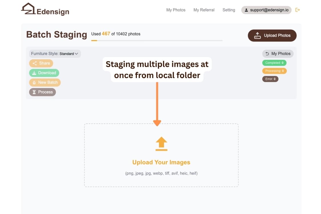 Add Multiple Room Photos